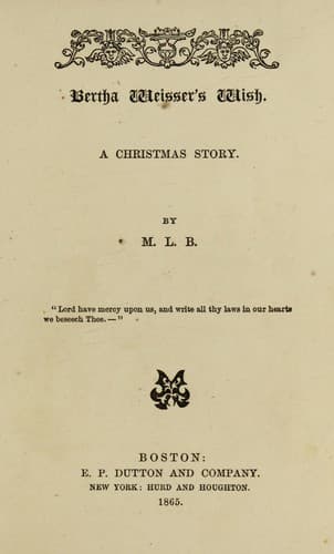 Cover of Bertha Weisser's Wish