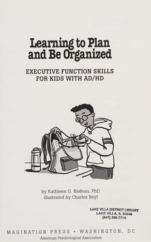 Cover of Learning to plan and be organized