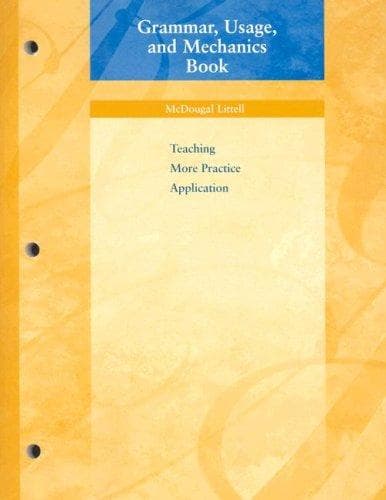 Cover of Grammar, Usage, and Mechanics Book (Language of Literature, Grade 6)