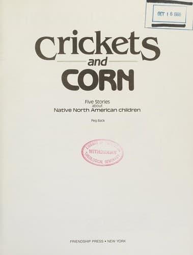 Cover of Crickets and corn