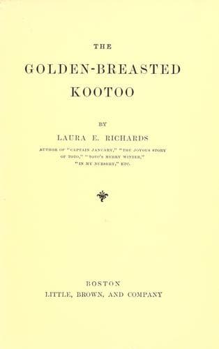 Cover of The golden-breasted kootoo