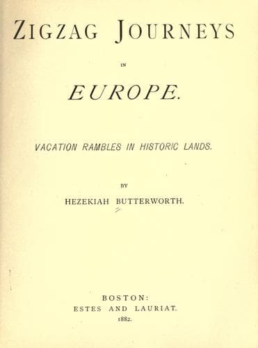 Cover of Zigzag journeys in Europe