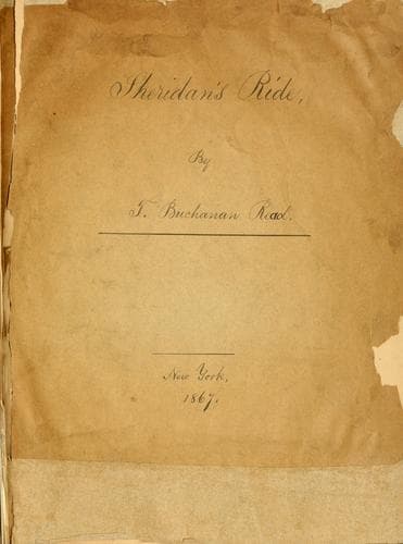 Cover of Sheridan's ride