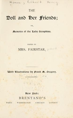 Cover of The doll and her friends; or, memoirs of the lady Seraphina