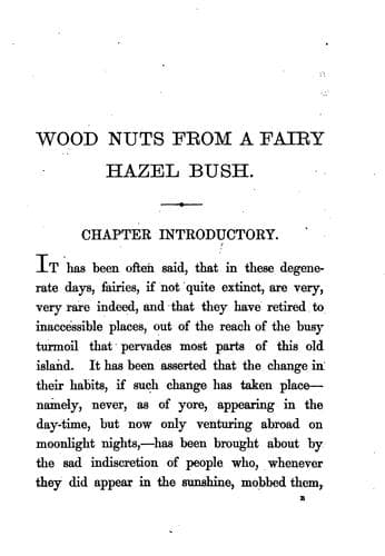 Cover of Wood nuts from a fairy hazel bush, cracked for little people