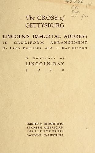Cover of The Gettysburg Address