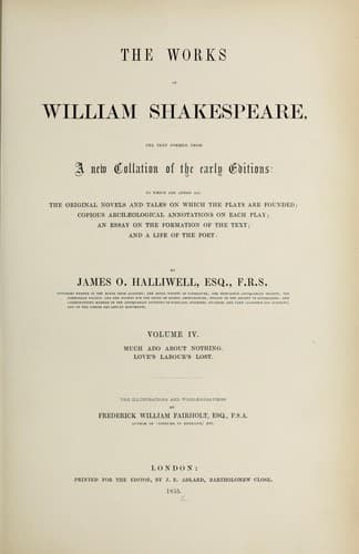 Cover of Plays (Love's Labours Lost / Much Ado About Nothing)