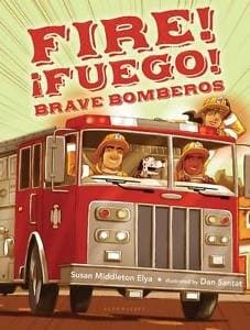 Cover of Fire! ¡Fuego! Brave bomberos