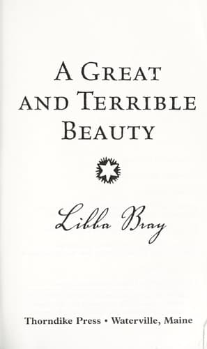 Cover of A Great And Terrible Beauty