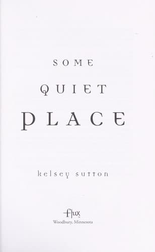 Cover of Some quiet place