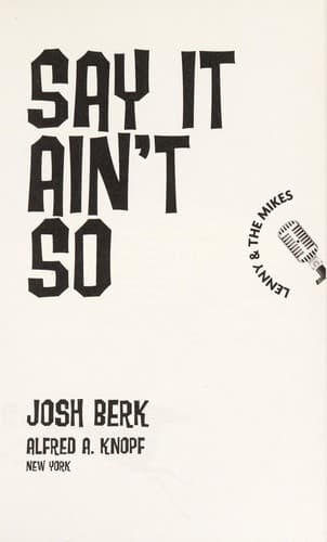 Cover of Say it ain't so