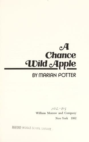 Cover of A chance wild apple