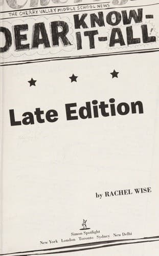 Cover of Late edition