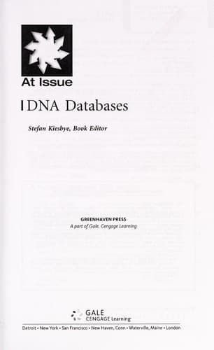 Cover of DNA Databases
