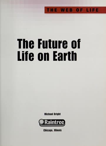 Cover of The future of life on earth