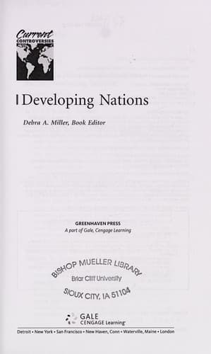 Cover of Developing nations