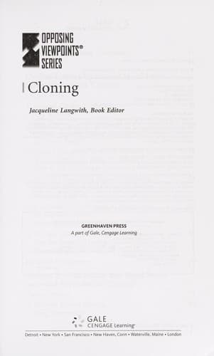 Cover of Cloning