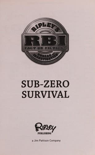 Cover of Sub-zero survival