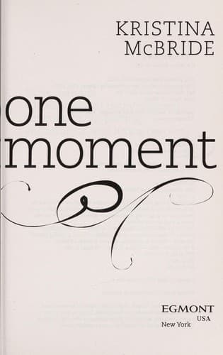 Cover of One moment
