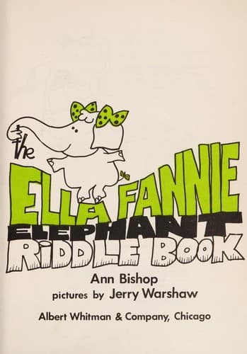 Cover of The Ella Fannie elephant riddle book