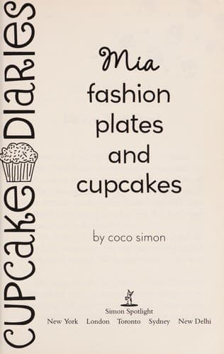Cover of Mia, fashion plates and cupcakes