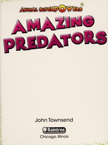 Cover of Amazing predators