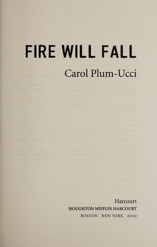 Cover of Fire will fall