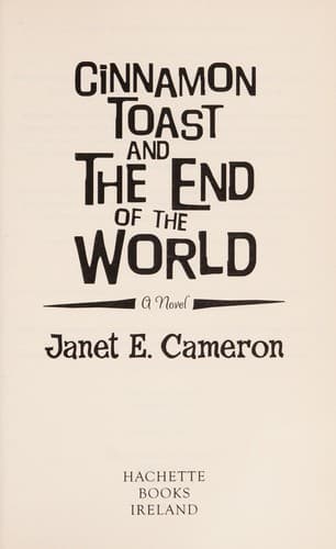 Cover of Cinnamon toast and the end of the world