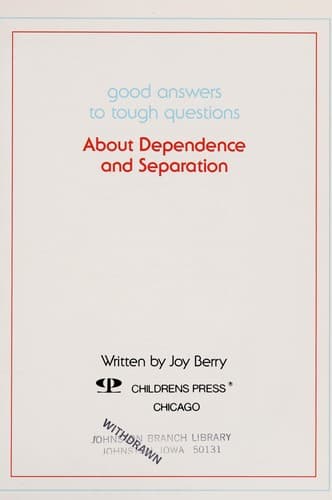 Cover of About dependence and separation