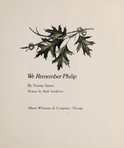Cover of We remember Philip