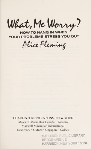 Cover of What, me worry?
