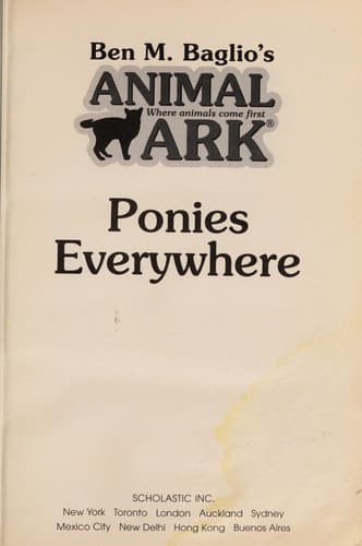 Cover of Ponies everywhere