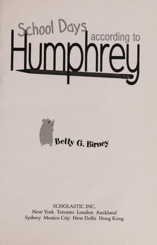 Cover of School days according to Humphrey