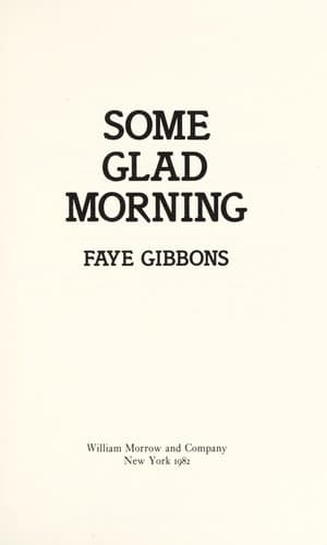 Cover of Some glad morning
