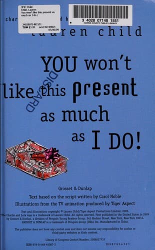 Cover of You won't like this present as much as I do
