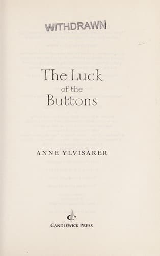 Cover of The luck of the Buttons