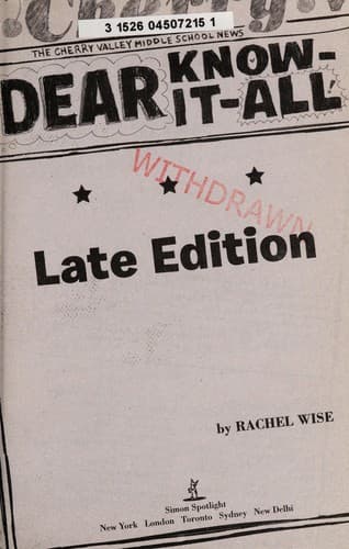 Cover of Late edition