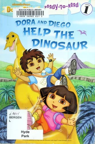 Cover of Dora and Diego help the dinosaur