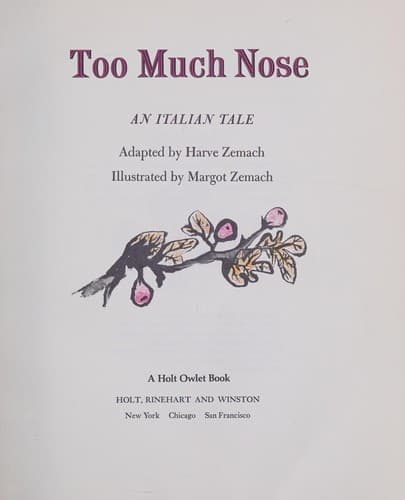 Cover of Too much nose