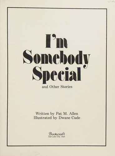 Cover of I'm somebody special, and other stories