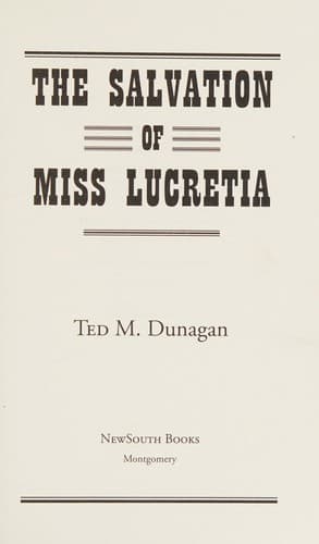 Cover of The salvation of Miss Lucretia