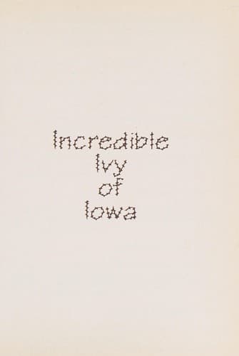 Cover of Incredible ivy of Iowa