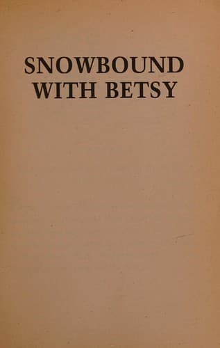 Cover of Snowbound With Betsy