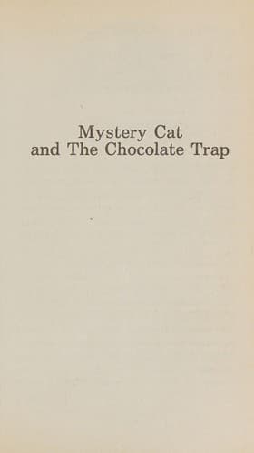 Cover of Mystery Cat and the chocolate trap
