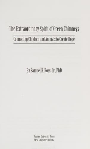 Cover of The extraordinary spirit of Green Chimneys