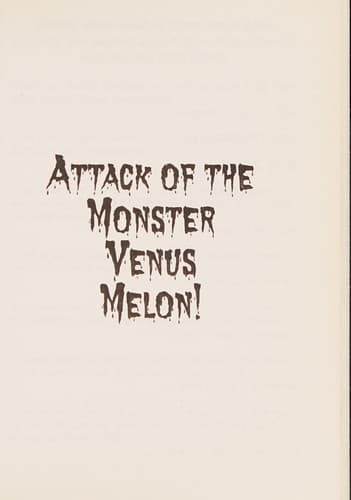 Cover of Vampire nation ; & Attack of the monster Venus melon!