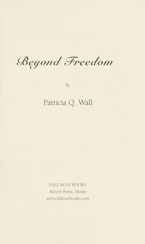 Cover of Beyond freedom