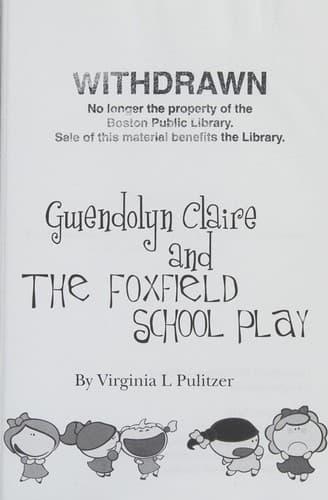 Cover of Gwendolyn Claire and the Foxfield school play