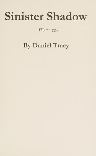 Cover of Sinister shadow