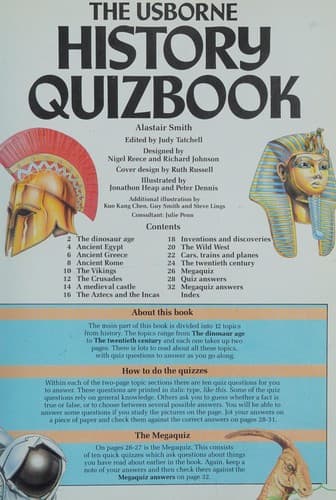 Cover of The Usborne history quizbook